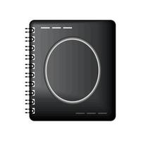 notepad with spiral vector