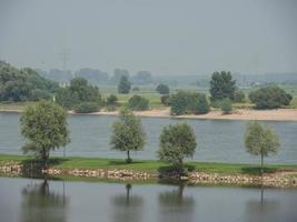 Xanten city and the river rhine photo