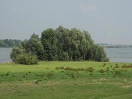 Xanten city and the river rhine photo