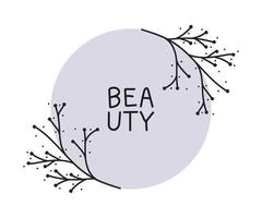 beauty branches icon vector