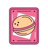 fast food label vector