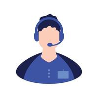 operator man call center vector