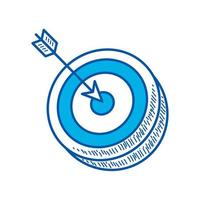 target doodle icon vector