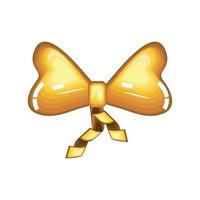 glossy bow decoration vector