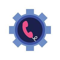 call center telephone vector