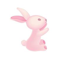 cute rabbit icon vector