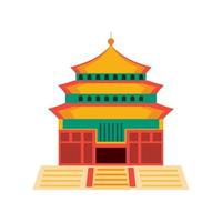 guangzhou temple pagoda vector