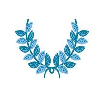 laurel branch emblem vector