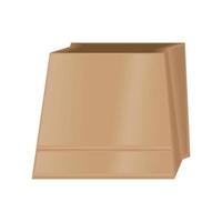 empty grocery paper bag vector