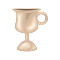 silver goblet icon vector