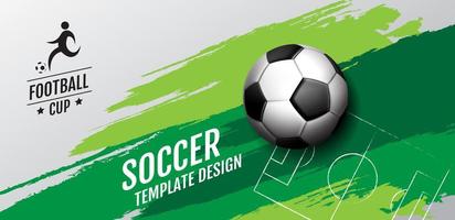 diseño de plantilla de fútbol, banner de fútbol, diseño de diseño deportivo, ilustración vectorial vector