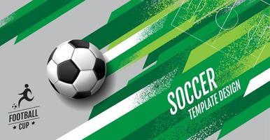 Soccer Template design , Football banner, Sport layout design, green Theme,  vector