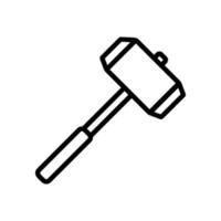 sledgehammer hammer icon vector. Isolated contour symbol illustration vector