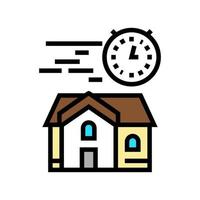 fast building house color icon vector illustration