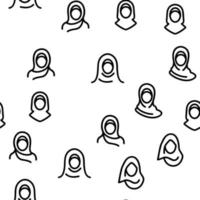 Hijab Vector Seamless Pattern