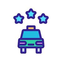 Taxi icon vector rating. Isolated contour symbol illustration