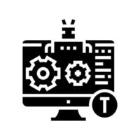 automatical repair incident glyph icon vector illustration