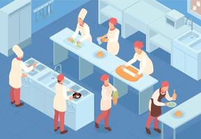Cooking Isometric Background vector