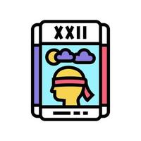 tarot cards astrological color icon vector illustration