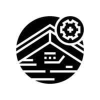 roof fascia glyph icon vector illustration