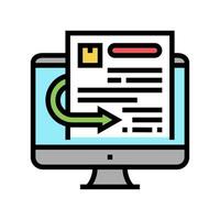 quotation requests color icon vector illustration