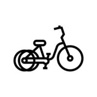 triciclo bicicleta tipo línea icono vector ilustración