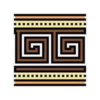 ornamento antigua grecia color icono vector ilustración