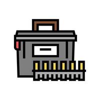 ammo box color icon vector illustration