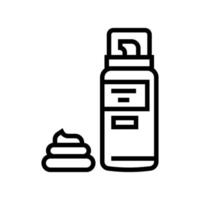 foam for shave line icon vector illustration