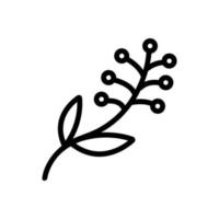 a wild plant icon vector outline illustration