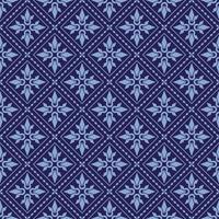 asian monochrome geometric floral fabric pattern vector