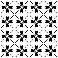 patrón floral geométrico de mandalas boho asiáticos en blanco y negro para imprimir en tela, otros productos a pedido vector