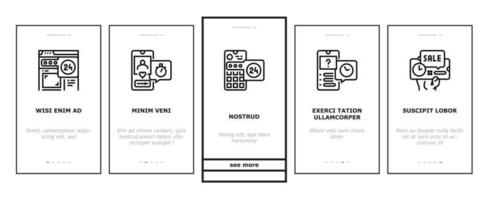 Ephemeral Content Onboarding Icons Set Vector