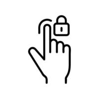 control on the touchscreen icon vector. Isolated contour symbol illustration vector