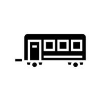 ilustración de vector de icono de glifo de remolque de transporte de pasajeros