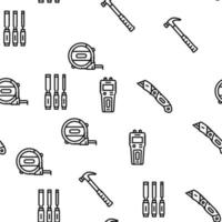 Carpenter Tool And Accessory Vector Seamless Pattern
