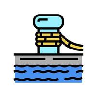 mooring bollard port color icon vector illustration