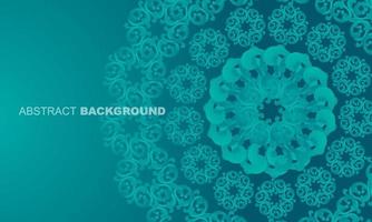 Circle lace ornament, round ornamental geometric doily pattern with gradient color vector