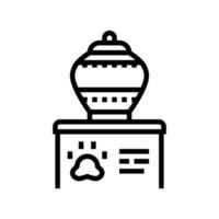 memorial urn line icon vector illustration