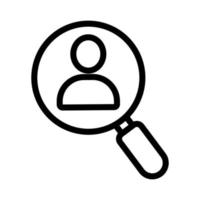 Search for the participant icon vector. Isolated contour symbol illustration vector