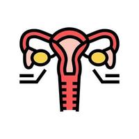 ovaries endocrinology color icon vector illustration