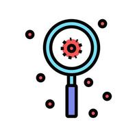 virus research color icon vector illustration