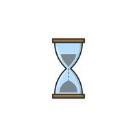 Cartoon hourglass vector icon on white background