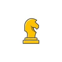 Cartoon chess vector icon on white background