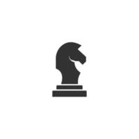 Silhouette chess vector icon on white background