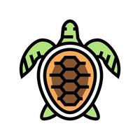 tortuga océano color icono vector ilustración