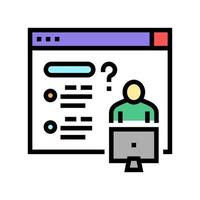 hacer una pregunta para resolver el problema color icono vector ilustración