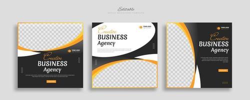 Creative Business marketing social media post template vector