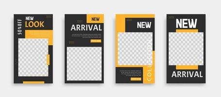 story Business social media post template design vector