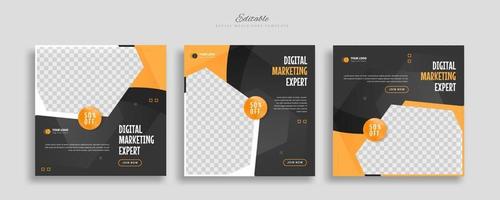 Creative Business marketing social media post template vector